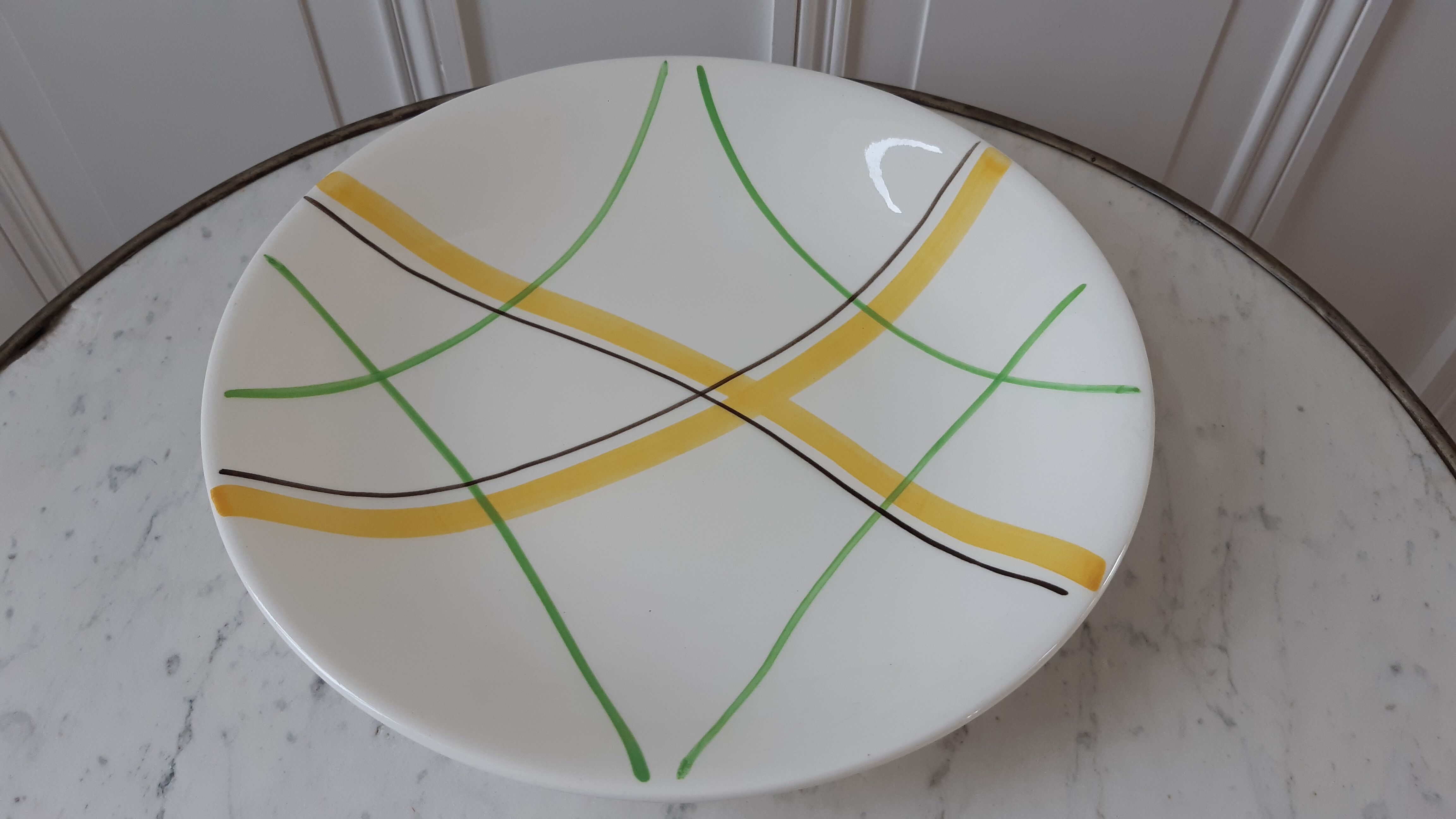 Plat creux Gien modèle Sarabande années 50-60