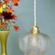 Vintage clear glass globe pendant light