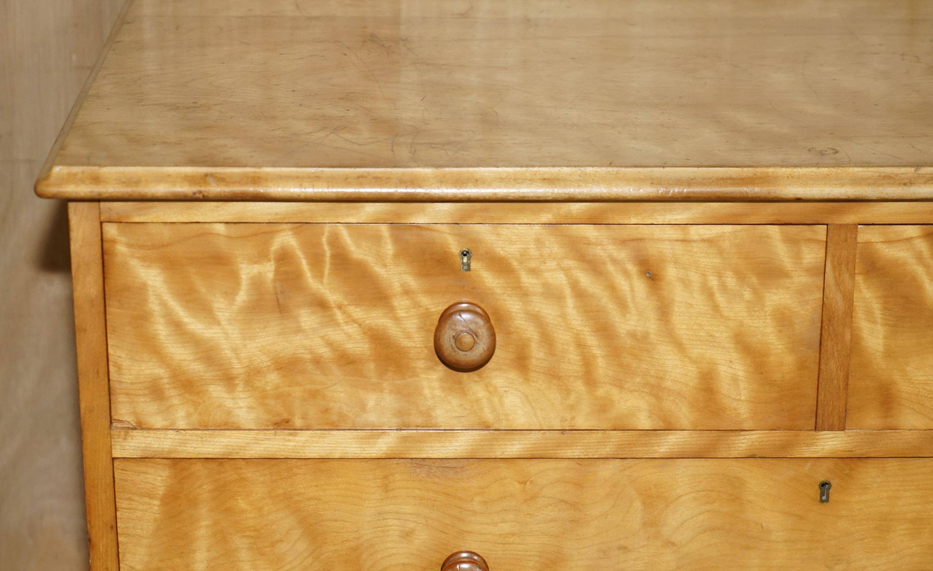 Victorian Commode in Satin Birch by Holland & Sons 1880