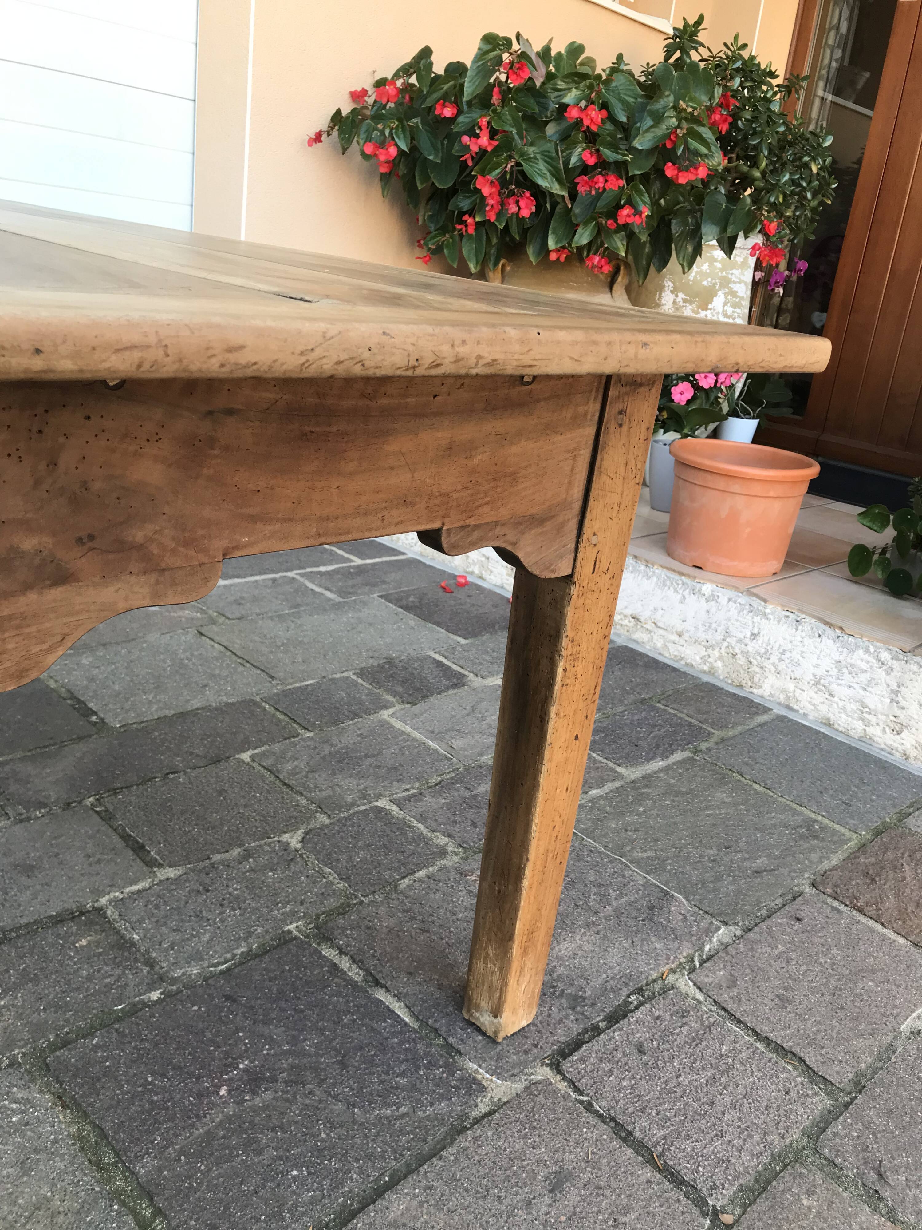 Walnut farmhouse table