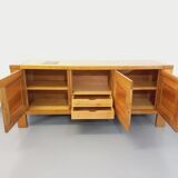 Vintage Maison Regain sideboard in solid elm from the 70s