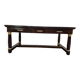 Bureau plat de style Empire en acajou et cuir vert