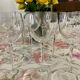 Crystal wine glasses (bud-shaped foot)