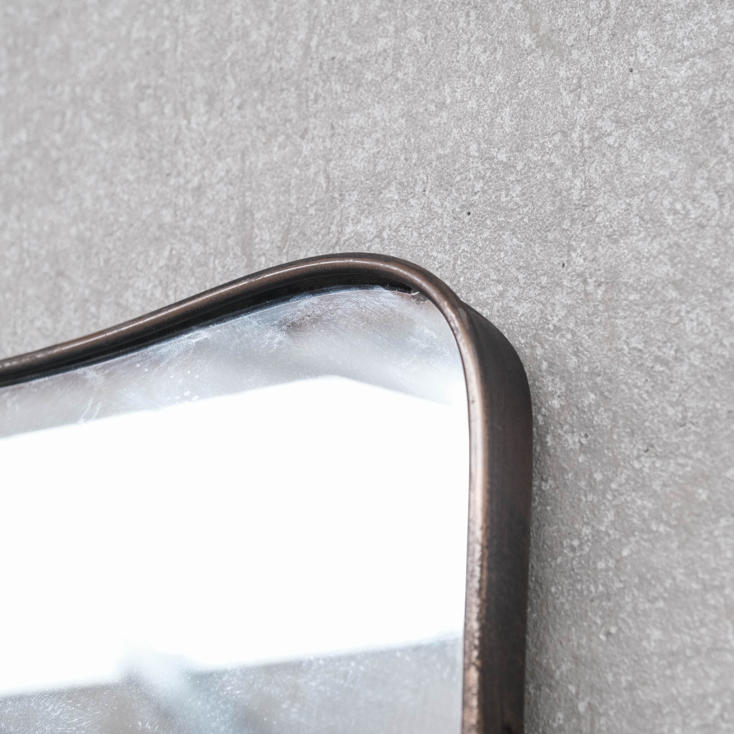 Xl mid-century brass italian mirror