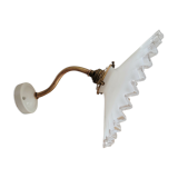 Gooseneck and opaline wall lamp