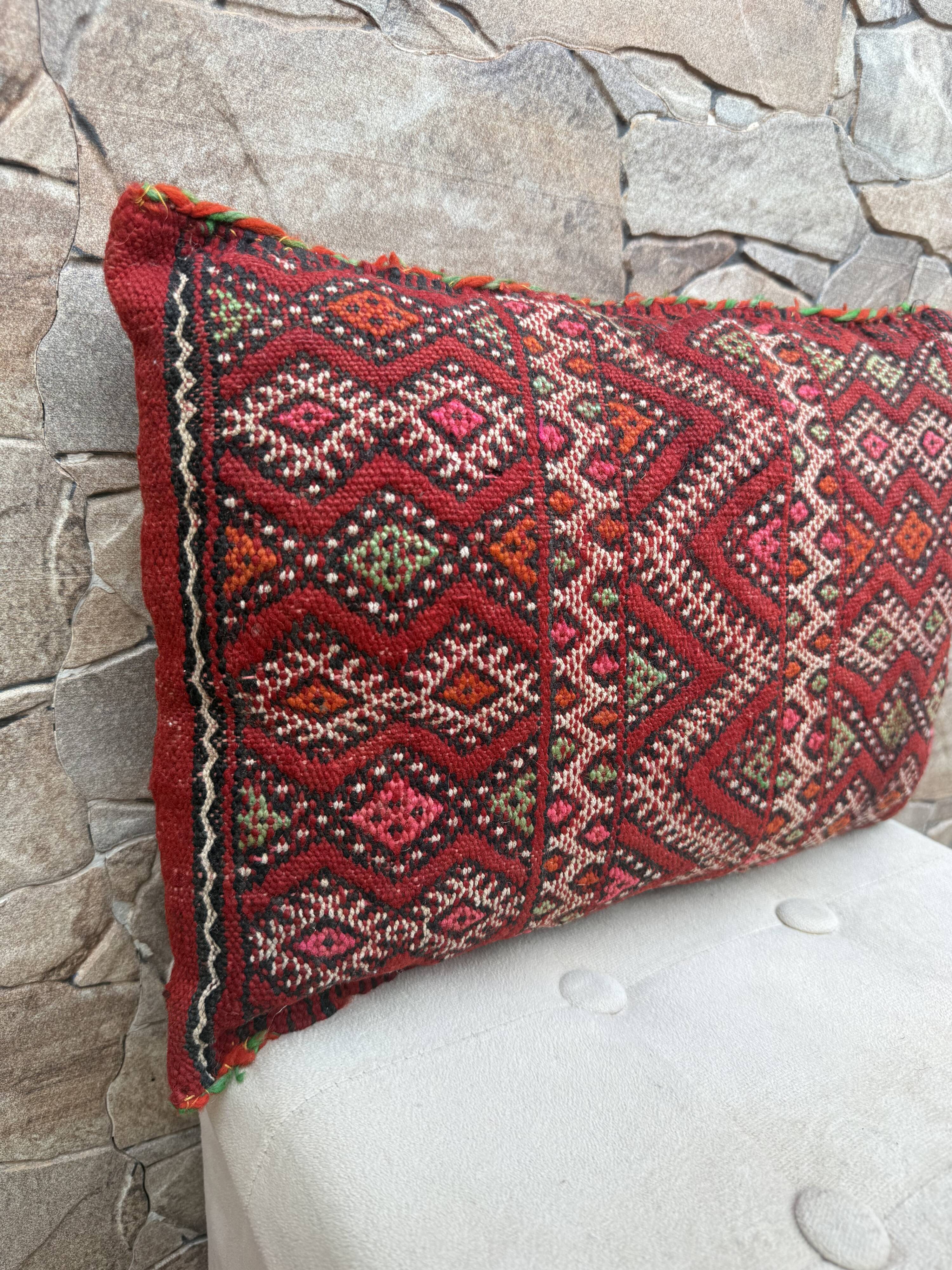 Moroccan pillowcase, Berber cushion cover, woven pillowcase
