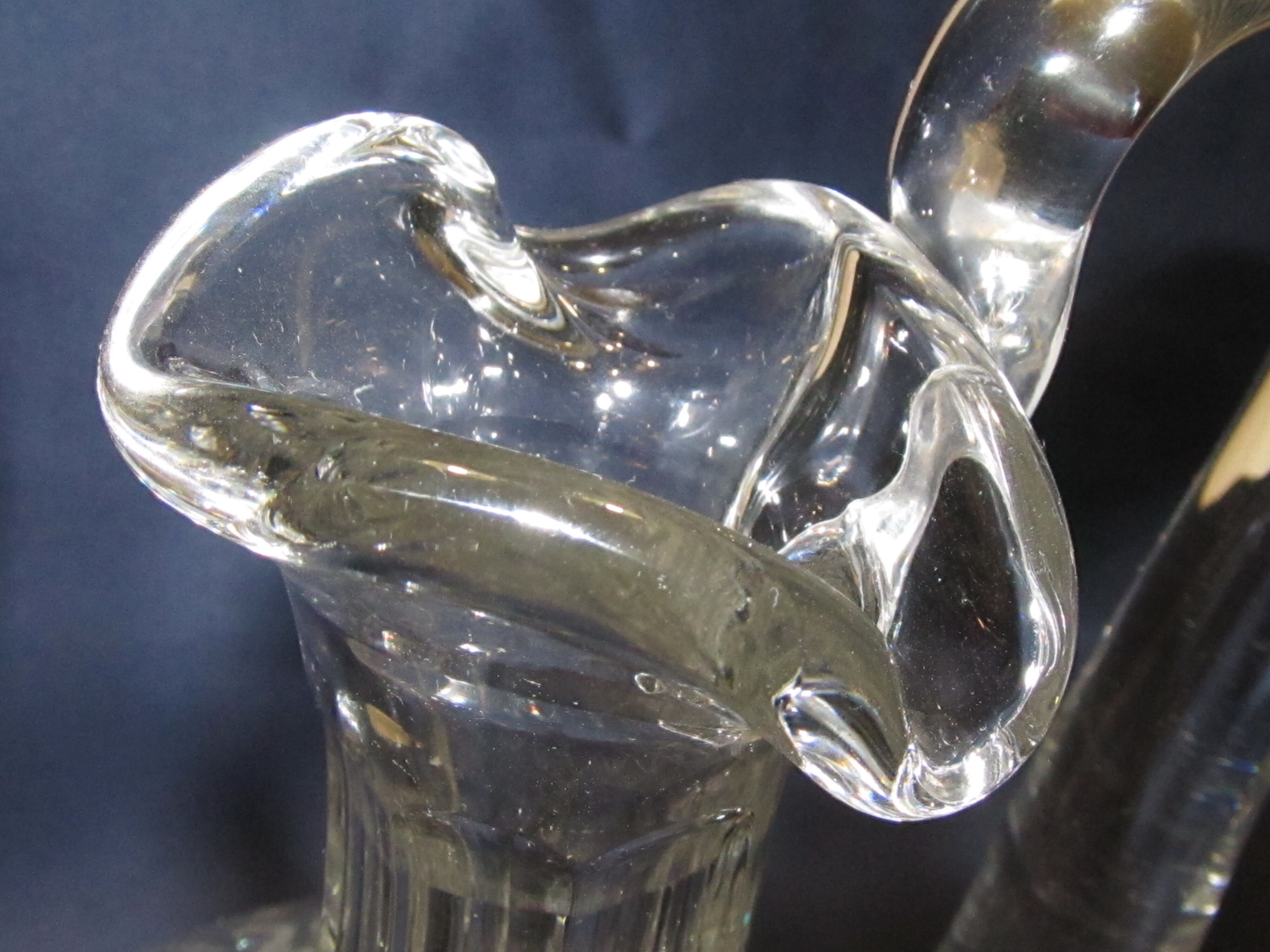 Saint Louis beautiful cut crystal sharp sharpener decanter signed Massenet or Chantilly