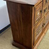 Solid acacia wood sideboard 4 doors, 2 drawers