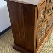 Solid acacia wood sideboard 4 doors, 2 drawers
