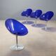 Kartell Eros chairs designed by Philippe Starck, aluminium, Italy, 1990s.