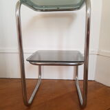 Metal console and smoked glass