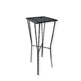 Sellette carrée en métal perforé noir attribuée à Mathieu Matégot