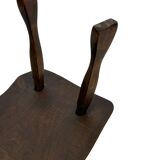 Mid-Century Organic Wooden Side Tables, circa 1960's wabi sabi brutalist