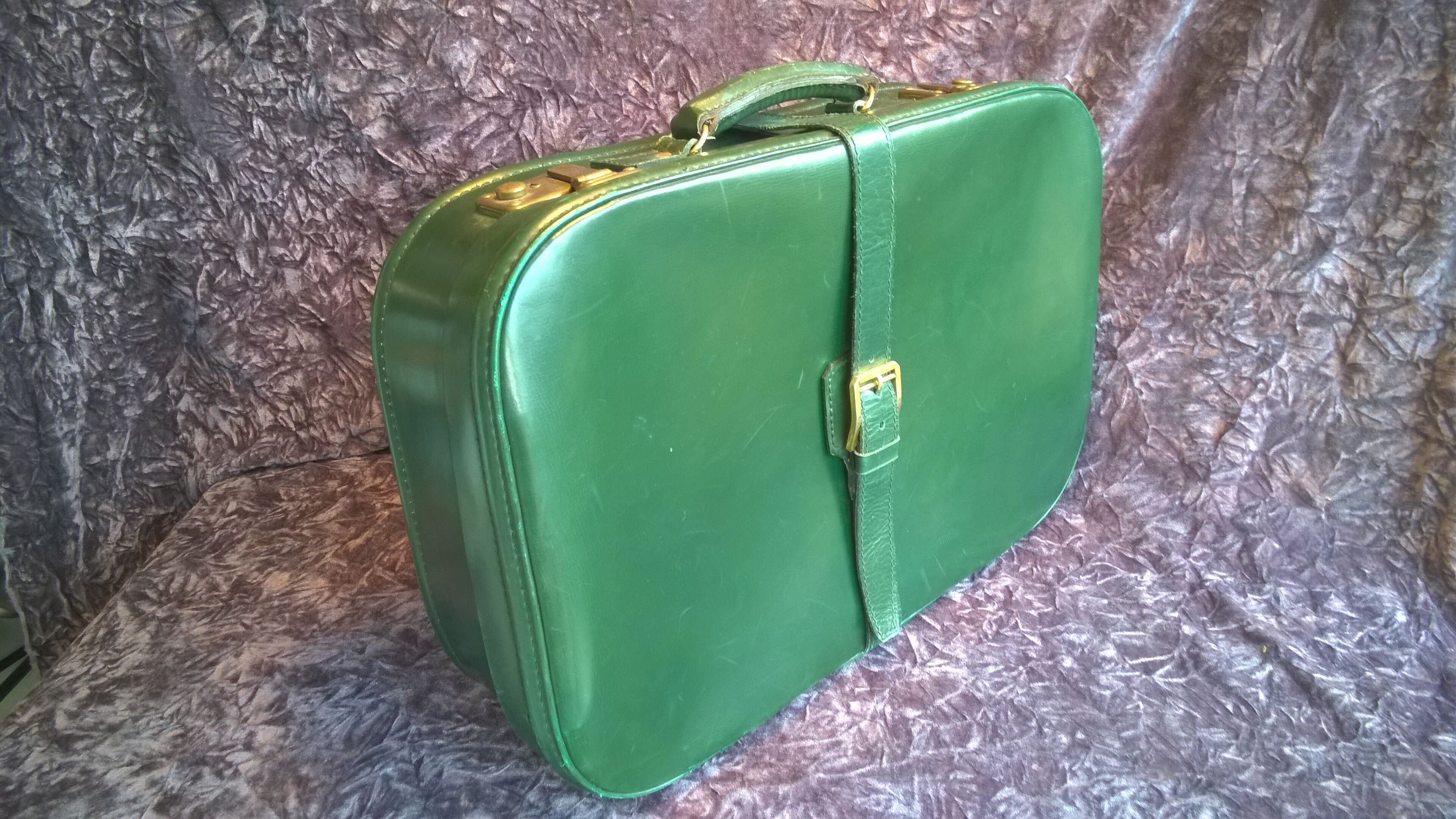 Leather suitcase