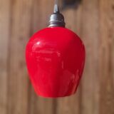 Vintage red opaline pendant light