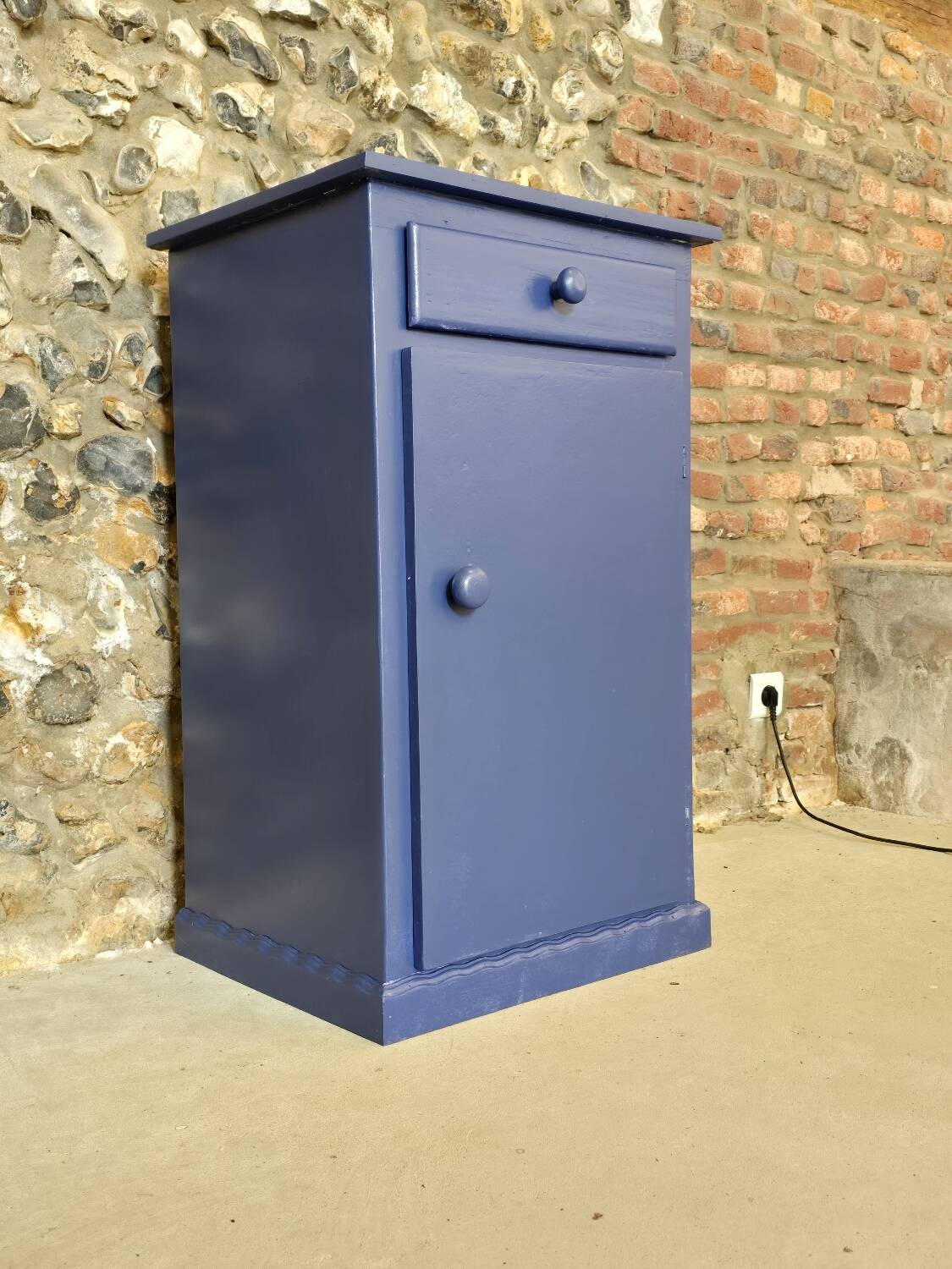 Small buffet one door one drawer Mado repainted