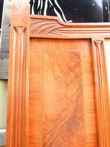 Great mirror art deco, trumeau walnut 161x110cm