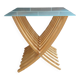 IKEA EKEBERG vintage side table – 1999 – wood and glass