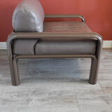 Orsay leather armchair by Gae Aulenty for Knoll