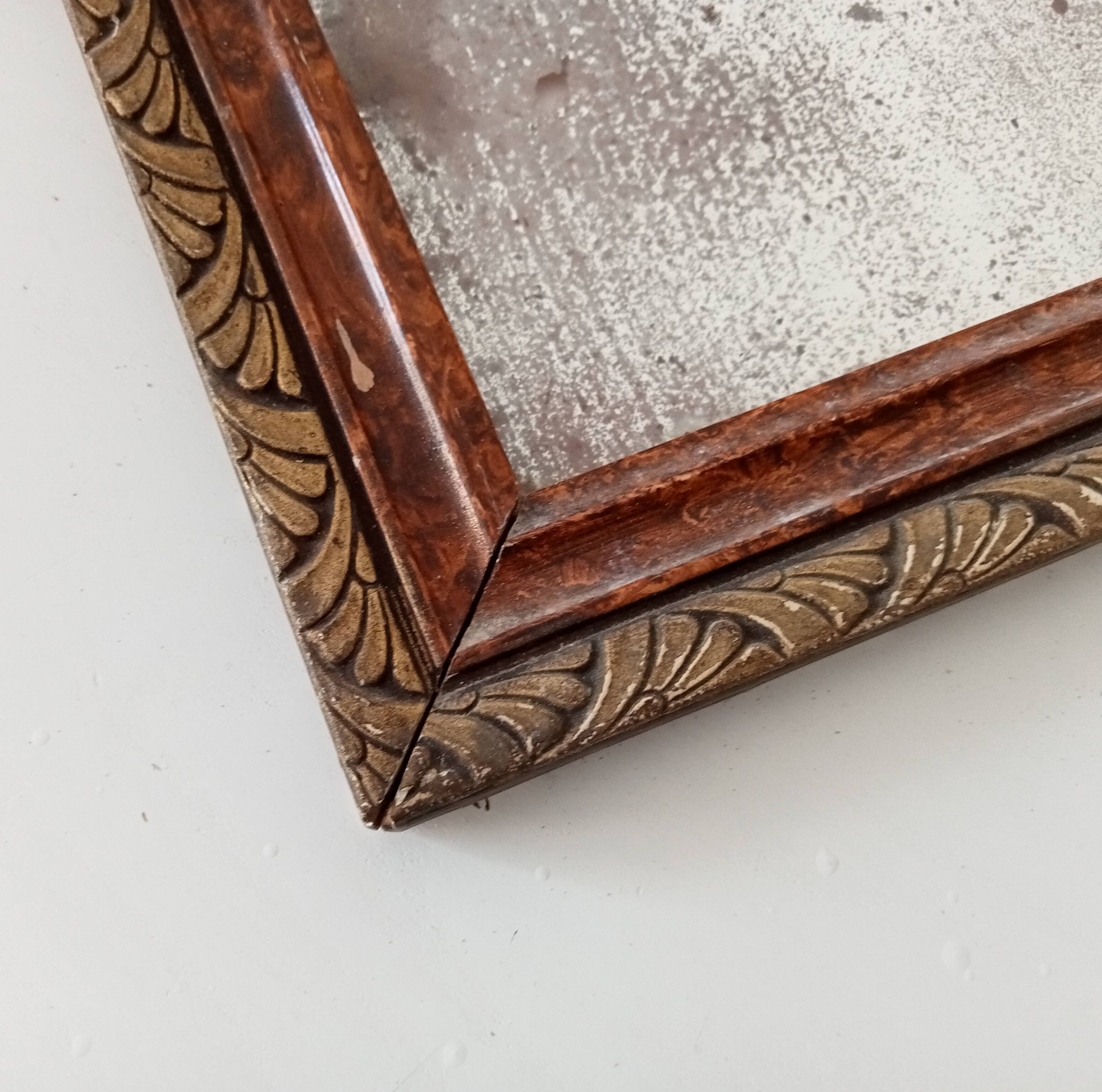 Miroir ancien carré XIXeme