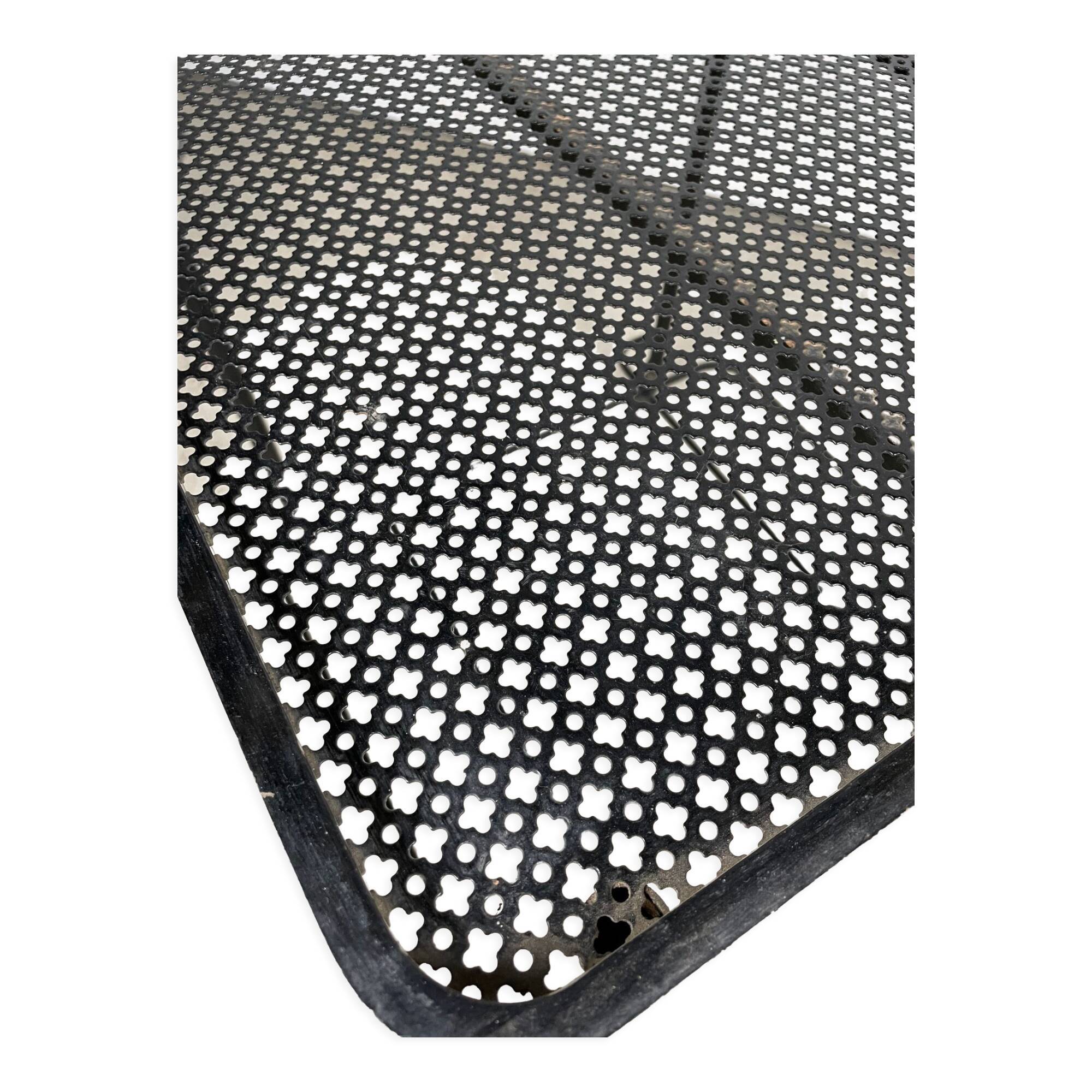 Trolley in perforated sheet metal
