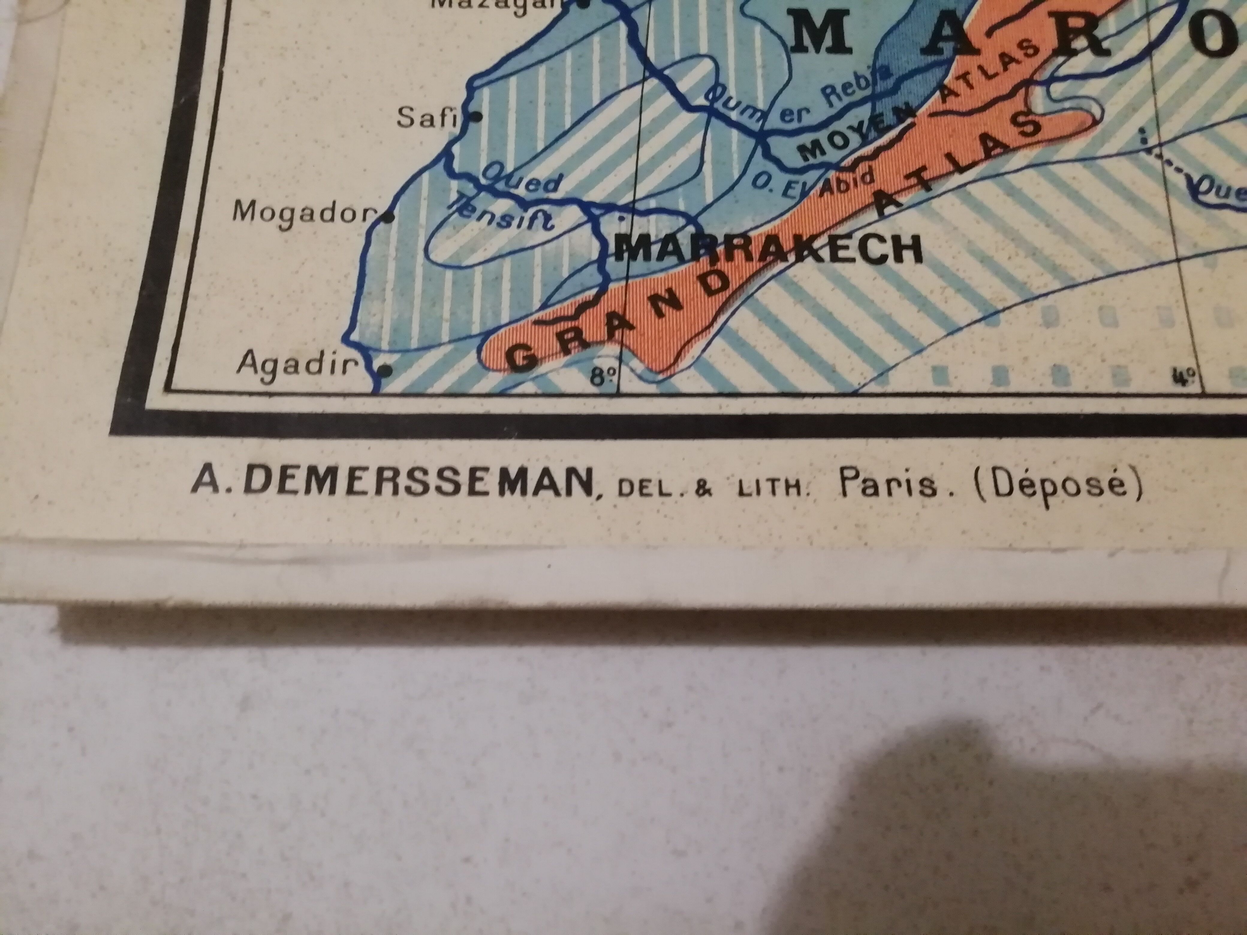Vidal-Lablache educational wall map of the 1950s