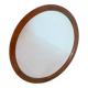 Vintage round mirror Aksel Kjersgaard, Danish teak design.