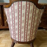 Louis Philippe style armchair with footrest from the 19th century.