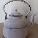 Antique enamelled kettle, Japy.