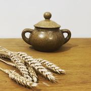 Stoneware sugar bowl