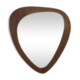 Scandinavian teak 41x45cm mirror
