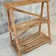 Plant shelf made of old pine wood