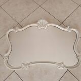 Antique Louis XV style white patinated mirror