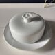 White Limoges porcelain butter dish
