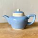 Old sky blue Digoin coffee maker