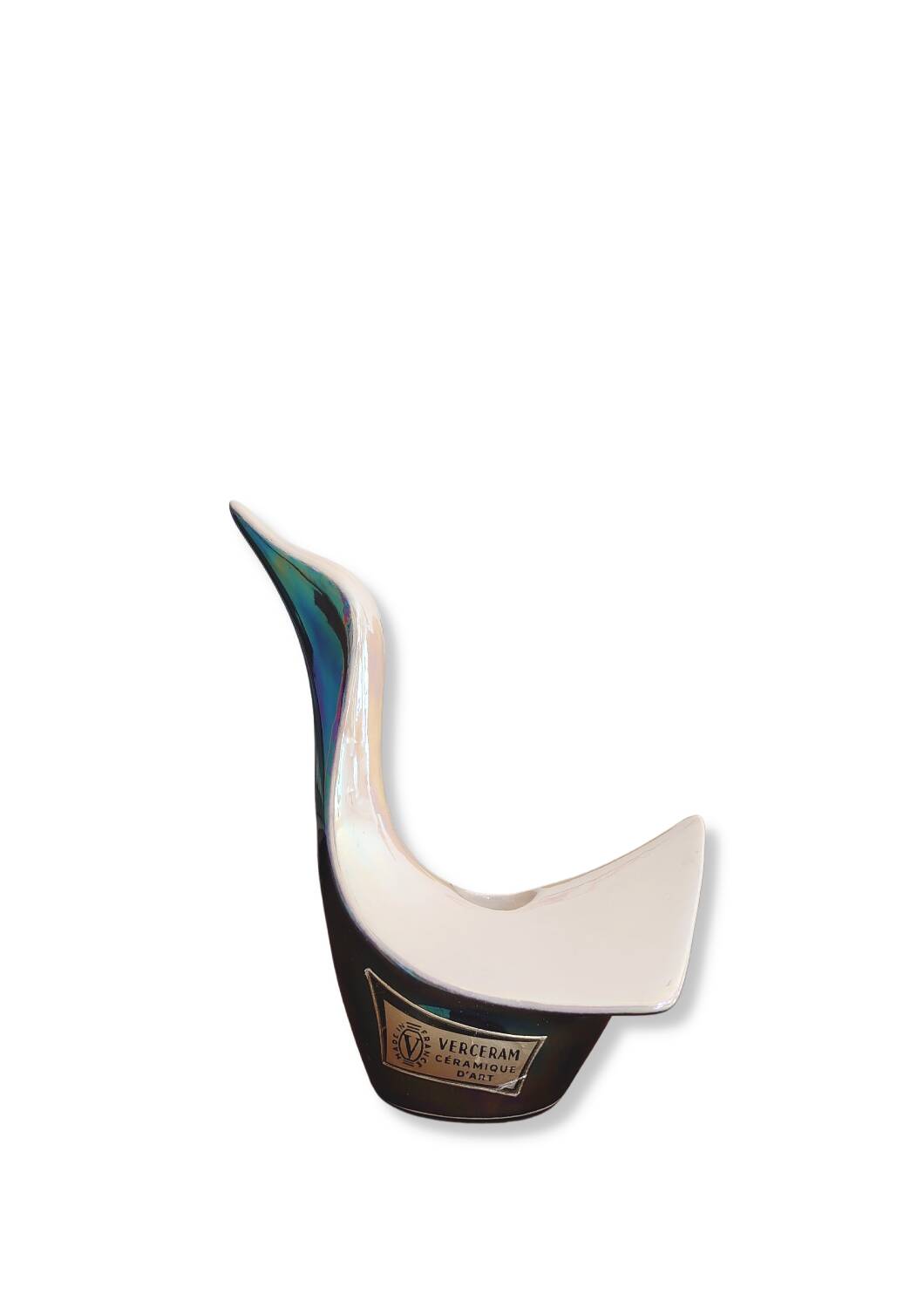 Verceram swan-shaped candle holder