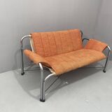 Chromed functionalist sofa by Viliam Chlebo, 1970´s, Czechoslovakia