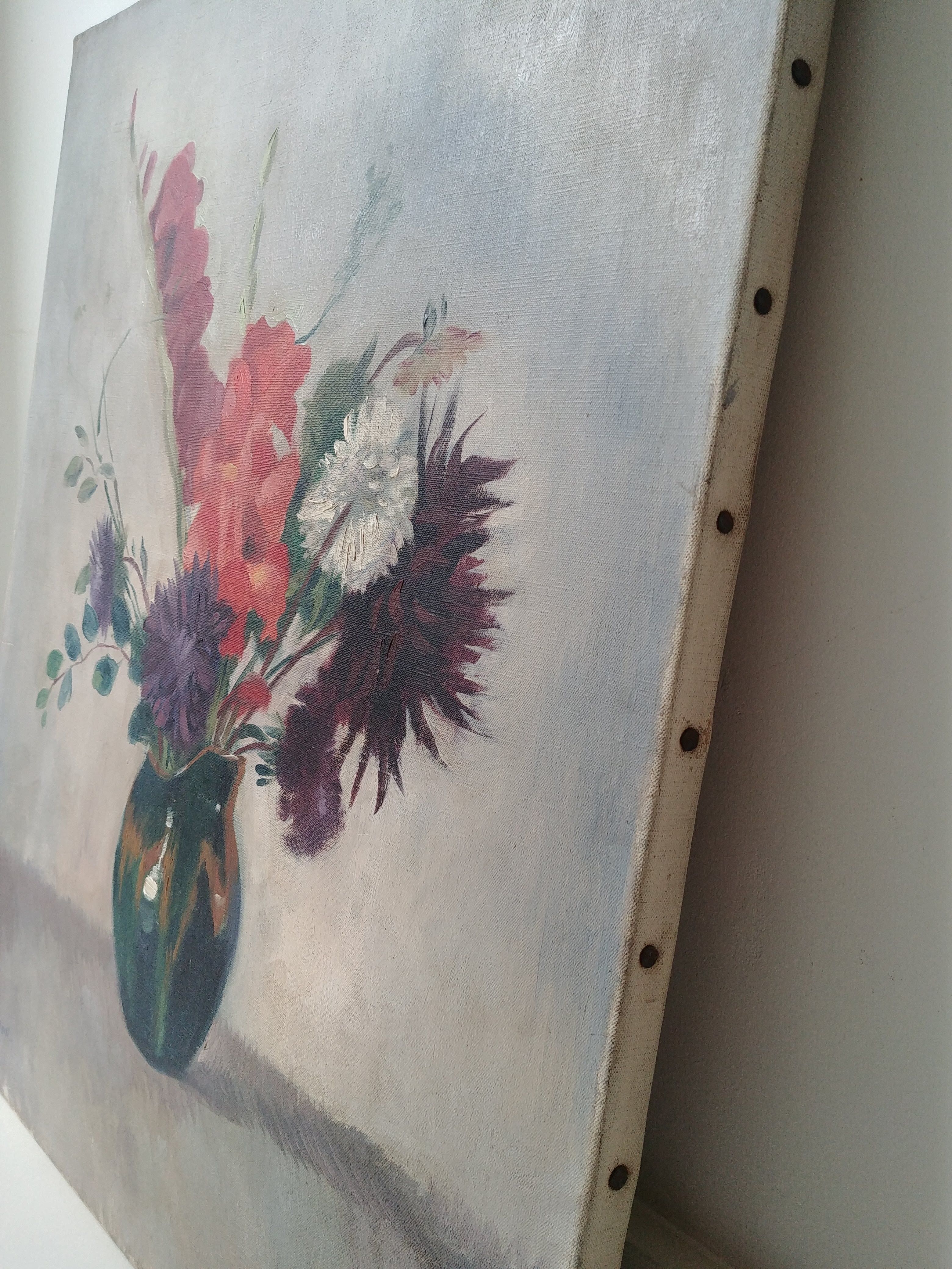 Bouquet glaïeuls and dahlias