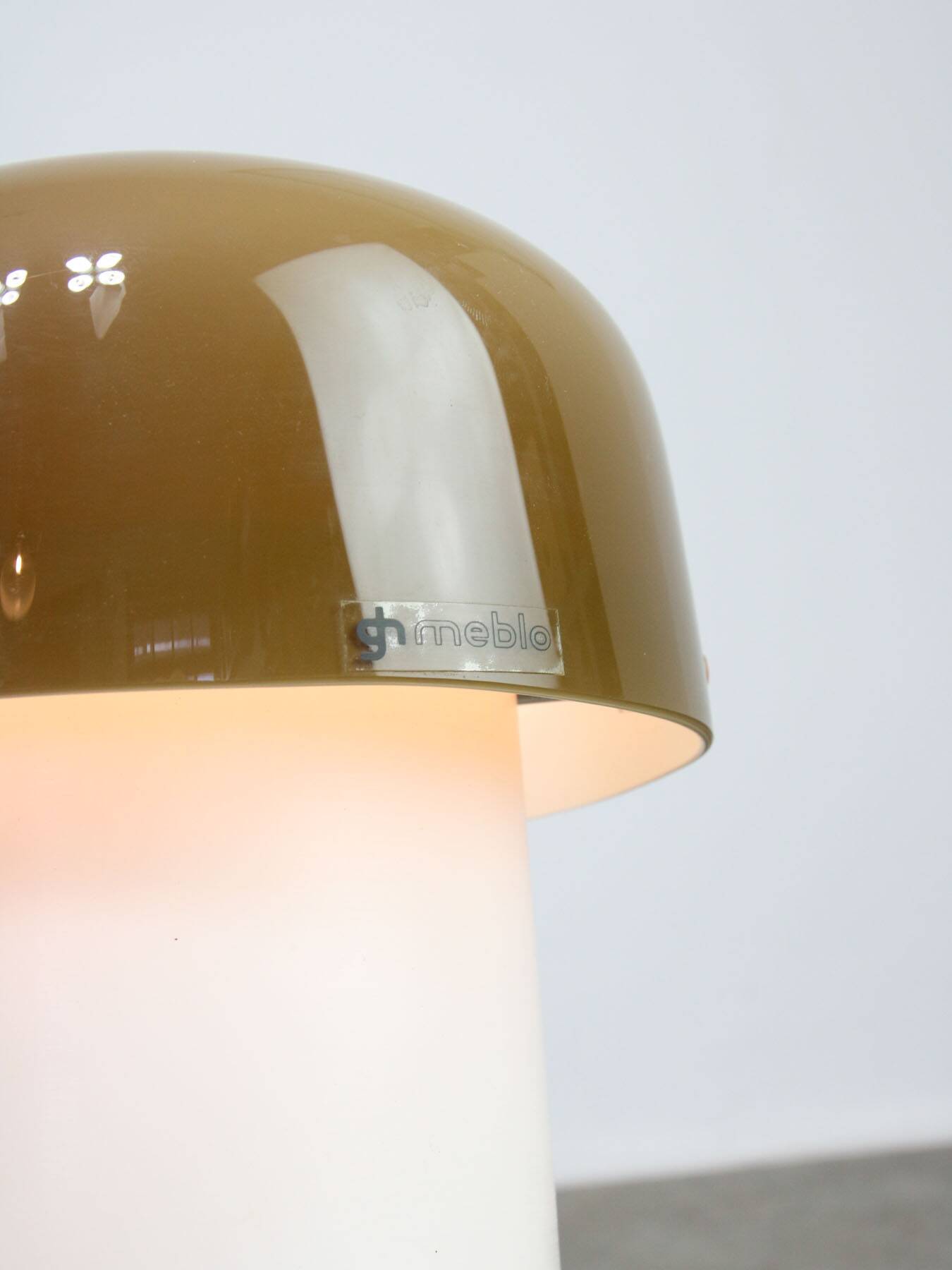 Space-age Brown Mushroom Table Lamp by Luigi Massoni for Guzzini, 1970s