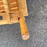 Rattan bedside and bamboo