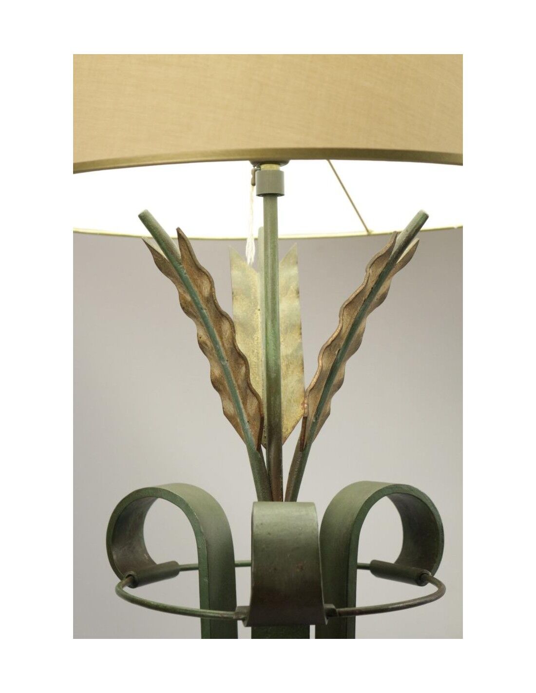 Wrought iron floor lamp from the 1940s