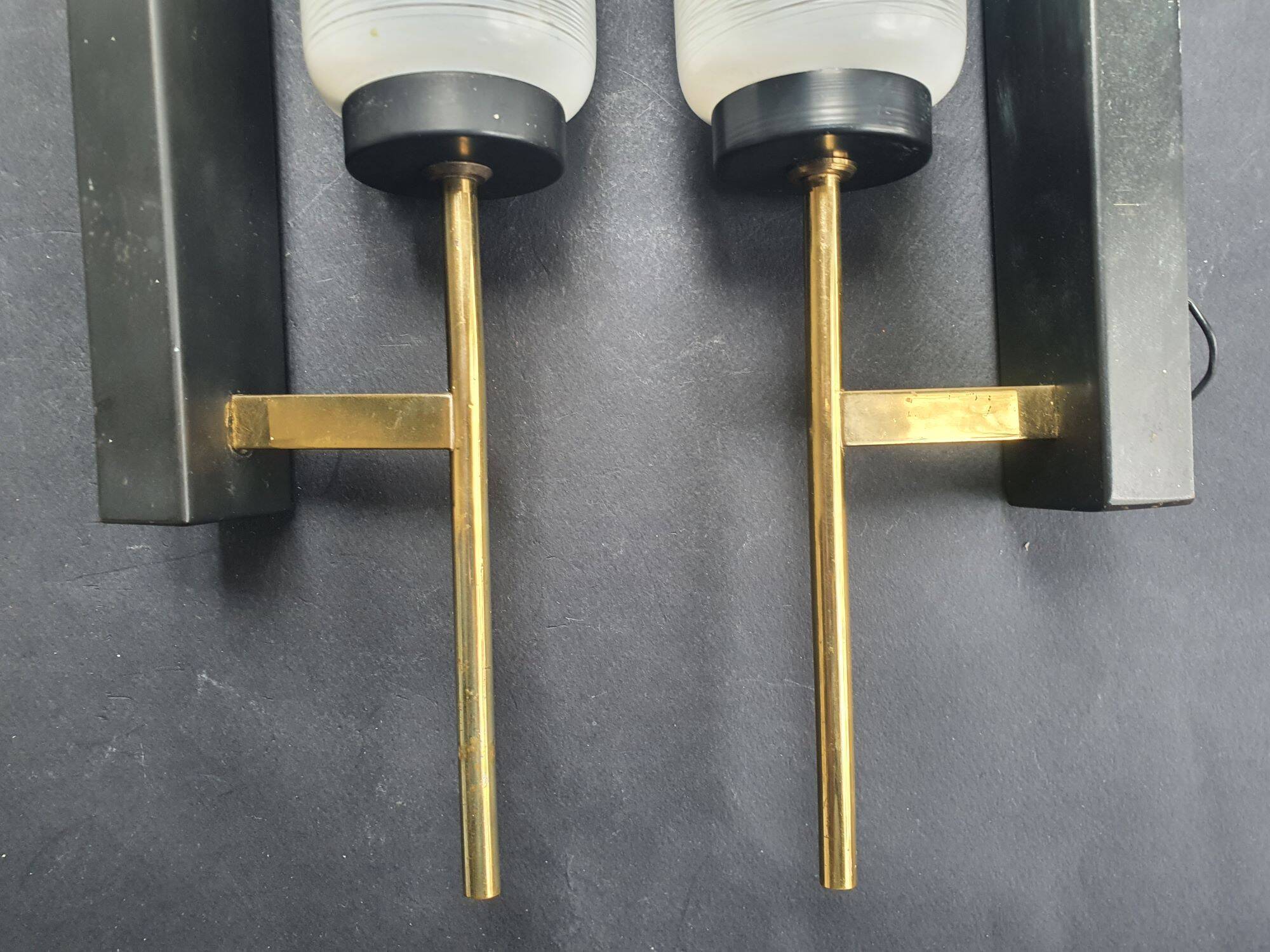 Pair of Lunel wall sconces from the 1950s.