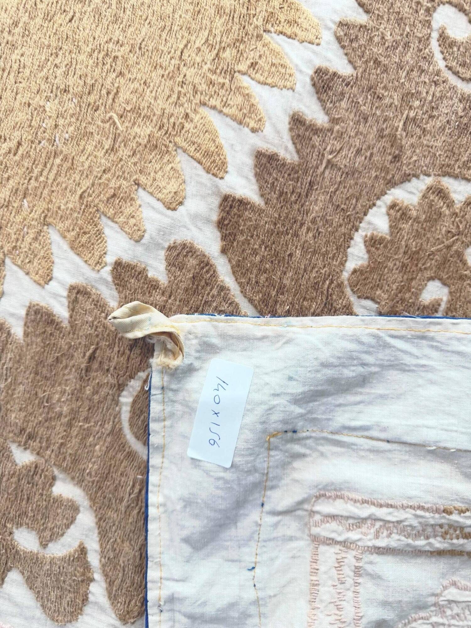 Vintage hand-embroidered tablecloth 140x156 cm