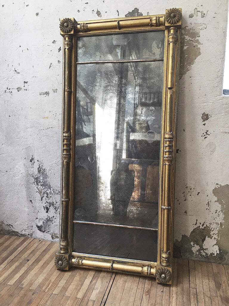 18th century mercury mirror 119x56cm