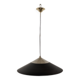 XXL black marmorite saucer suspension, Italy circa 1970.