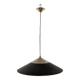 XXL black marmorite saucer suspension, Italy circa 1970.