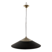 Suspension soucoupe XXL en marmorite noire, Italie vers 1970