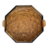 Smoked glass Art Deco tray