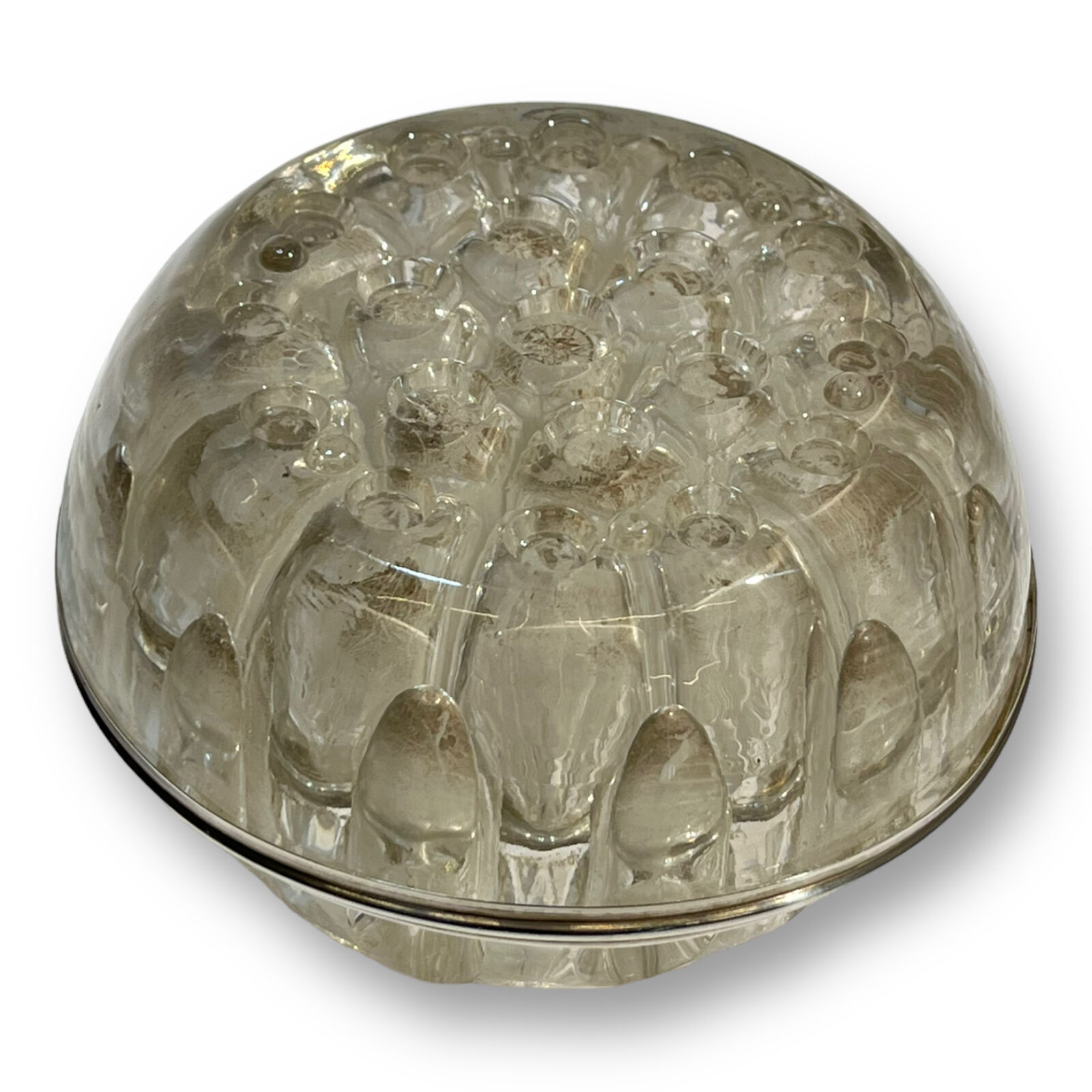 Pique flower in glass and solid silver