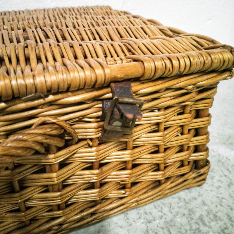Wicker suitcase